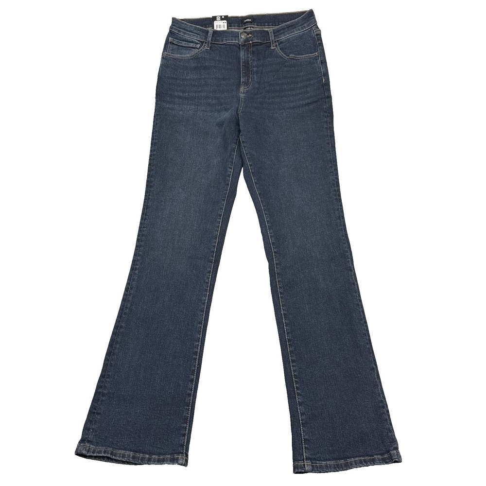 Express Women's Jeans Size 14‎ Bootcut Mid-Rise Stretch Medium Wash Comfy NWT